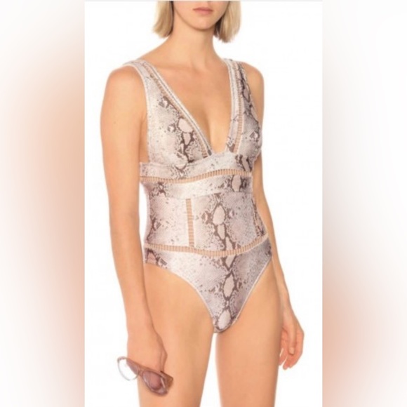 ZIMMERMANN 1-piece swimsuit to slip on snake print in Italian lycra Sz 1US(4-6) - Picture 3 of 12
